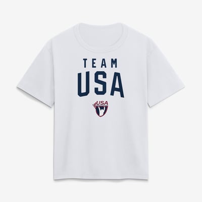 Team USA Women's Summer Games Weightlifting T-Shirt - White